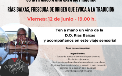 Información sobre el taller de cocina y la cata on line de Xantar de esta semana (10 y 12 de junio)
