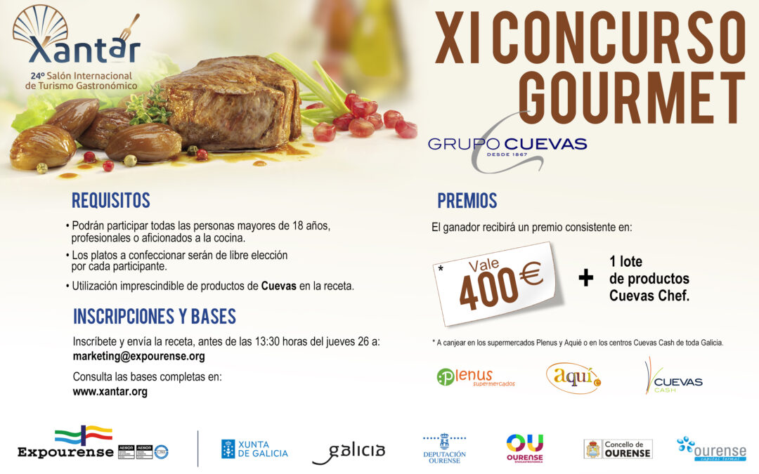 Aberto o prazo de inscrición para participar no “XI Concurso Gourmet Grupo Cuevas” de Xantar